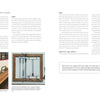A person stands next to a large floor loom in a studio. "Tapestry with Pulled Warp" by Schiffer Publishing, Ltd. details loom setup, warping for shaped tapestries using the pulled warp technique, and weft and length instructions.