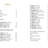 Table of contents page from The Awakening Tarot by Schiffer Publishing, Ltd., listing sections like Minor Arcana and Major Arcana in two columns, with a small illustrated bee in the top left, reflecting the tarot deck's elemental spirituality.