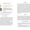 An illustrated book page from The Awakening Tarot by Schiffer Publishing, Ltd. explores Balance via The Chariot card, showing a crowned figure in a wheeled vehicle with text on elemental spirituality, advice, and reflection questions.