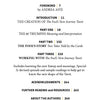 The Fool's New Journey Tarot by Schiffer Publishing, Ltd. features a table of contents with Foreword, Introduction, Parts One–Three, Acknowledgments, Further Reading & Resources, and About the Authors—ideal for modern Tarot explorers.