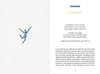 An open book from The Fool's New Journey Tarot by Schiffer Publishing, Ltd. shows a blue leaping figure on the left and a foreword by Andrea Aste, featuring a Dante quote and the beginning of a reflective narrative on the right.