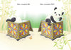 A baby panda crawls into a colorful box in Schiffer Publishing, Ltd.’s "The Magic Box" and out the other side, surrounded by bamboo and a butterfly. This opposites book is perfect for emerging readers. Text: She crawled IN. She crawled OUT.
