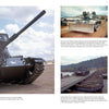 A five-photo collage from Schiffer Publishing, Ltd.'s "M60 Tank" shows US Cold War MBTs in action—featuring an M60 with a crewman, tanks on pontoon bridges, and armored vehicles in muddy ops—ideal for military vehicle reference.