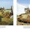 Two color photos from Schiffer Publishing, Ltd. show U.S. military with M42 Duster vehicles: one exiting a landing craft near water, the other featuring soldiers on a muddy Duster in a Vietnam War field.