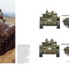 A soldier in green stands by an M42 Duster outdoors. On the right, two Vietnam War-era M42 Dusters display different unit markings and paint styles. Product: M42 Duster by Schiffer Publishing, Ltd.