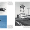 Three aircraft survey images feature the F-104 Starfighter: in flight at an angle, above clouds with a missile, and parked by a control tower with ground crew. Product by Schiffer Publishing, Ltd.