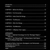 A black-and-white table of contents page for Vikings in Vietnam by Schiffer Publishing, Ltd., listing an introduction, prologue, chapters on CIA covert ops in the Vietnam War, appendixes, notes, bibliography, acknowledgements, and index with page numbers.