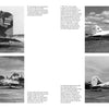 Four black-and-white photos of WWII C-47 Skytrain transport aircraft on airfields, featuring US Air Force insignia, close-ups, and side views under open skies. Product by Schiffer Publishing, Ltd.
