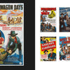 The Art of the Classic Western Movie Poster by Schiffer Publishing, Ltd. features striking black and white backgrounds, capturing the spirit of the Old West with timeless western movie posters.