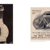 Left: Black-and-white photo of a vintage Curtiss motorcycle engine. Right: Sepia-toned 1911 Marvel Motorcycle ad with bike image, specs, price, and slogan calling it “the most powerful single made.” Published by Schiffer Publishing, Ltd.