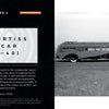 A vintage photo shows the Curtiss Aerocar travel trailer hitched to a matching car on grass under a cloudy sky. Opposite, text and the chapter title "The Curtiss Aerocar (1930–40)" appear. Product by Schiffer Publishing, Ltd.