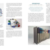 A magazine spread highlights "Marking Time with Fabric and Thread" by Schiffer Publishing, Ltd., showcasing woven textile art, vibrant books, fiber art details, and articles on Susan Martin Maffei’s tapestry techniques and insights.