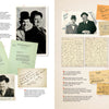 Collecting Laurel and Hardy by Schiffer Publishing, Ltd.: a scrapbook spread featuring vintage black-and-white photos, letters, notes, and signed memorabilia—comedy collectibles neatly labeled and described.