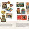 Collecting Laurel and Hardy by Schiffer Publishing, Ltd. showcases vintage memorabilia—board games, puzzles, figurines, tin boxes, and marionettes with vibrant packaging—arranged on two book pages against a white background.