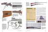 ERMA: Erfurter Maschinenfabrik, 1924–2003, Vol. 1 by Schiffer Publishing, Ltd. showcases two-page spreads with detailed photos and diagrams of antique rifles and German small arms, including close-ups, historical documents, and text descriptions.