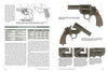 Two pages from "ERMA: Erfurter Maschinenfabrik, 1924–2003, Vol. 3" by Schiffer Publishing, Ltd. show a technical drawing, data table, and color photos of vintage Erfurter flare pistols from various angles.
