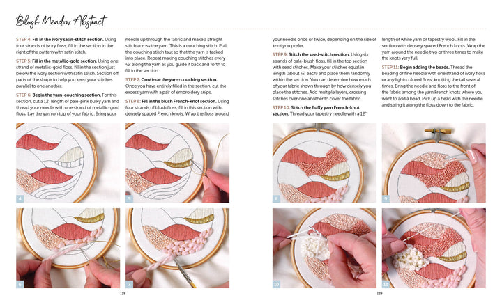 Cozy Stitches by Schiffer Publishing, Ltd. is an instructional guide featuring text and eight step-by-step photos that teach beginners modern abstract embroidery with various stitch techniques, perfect for inspiring new projects.