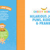 A fun, illustrated cover for Schiffer Publishing, Ltd.'s "Cheeky Monkey - Hilarious Jokes, Puns, Riddles & Pranks" shows a cartoon monkey on a green flower, highlighting jokes, puns, riddles, and pranks for kids.