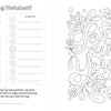 Modern Folk Art Coloring Book by Schiffer Publishing, Ltd. includes two black-and-white pages: one with a floral lantern and color swatch boxes, and another with "Love What You Do" hand-lettered amid flowers and leaves.
