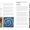 Design Then Quilt by Schiffer Publishing, Ltd. showcases four vibrant fabric artworks, quilt design instructions for hand-sewing, and articles on engineering process—highlighting intricate patterns and layered textures in textile art.