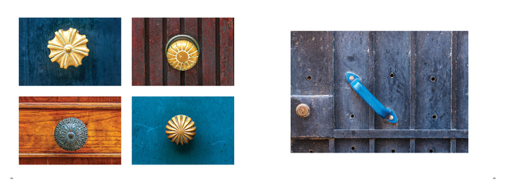 A close-up of a Venice door, showcasing the allure featured in "Doors of Venice" by Schiffer Publishing, Ltd.—a great addition to any historic Venice photography collection or photo book.