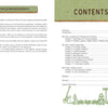 Image of *Adventures in Backyard Gardening* by Schiffer Publishing, Ltd., showing the dedication thanking family, friends, and mentors, plus contents featuring nature education—gardening for kids, garden adventures, glossary, notes, and green illustrations.
