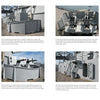 A collage of eight photos shows gray gun mounts and ship structures on the USS Massachusetts (BB-59) deck, with railings, sea, and sky—offering a pictorial history from Schiffer Publishing, Ltd.