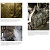 A two-page spread features photos and descriptions comparing submarine equipment—like torpedo storage, missile tubes, control panels, and propellers—to those on the USS Massachusetts (BB-59). Published by Schiffer Publishing, Ltd.