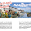 The "Gettin' Nautical in New England" spread from Schiffer Publishing, Ltd. features vibrant waterfronts, lobster traps, and boats—capturing Portland, Maine’s scenery and maritime charm for New England travel lovers.