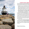 Gettin’ Nautical in New England by Schiffer Publishing, Ltd. features a white lighthouse with a black lantern at the end of a rocky walkway—capturing the iconic coastal scenery perfect for travel lovers and nautical enthusiasts alike.