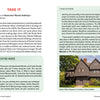 Gettin' Nautical in New England by Schiffer Publishing, Ltd. features text on Gloucester Marine Railways, a While You’re Here sidebar, and a photo of the Salem Witch Museum glowing red at night for immersive travel inspiration.