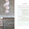 A young child in a light dress and sun hat holds pale pink balloons against a gray wall. On the right, "Magical Crochet" by Schiffer Publishing, Ltd. features crochet patterns like a sun hat, with materials and step-by-step instructions.