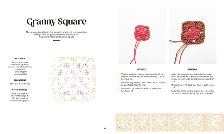Granny Square Style by Schiffer Publishing, Ltd. offers beginner crochet tips, creative patterns, and classic granny squares to inspire your next project.
