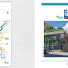 A spread from Transit Tourism by Schiffer Publishing, Ltd. shows a Montréal Métro map on the left and, on the right, STM branding with a station photo plus details on metro architecture and Montréal’s distinctive transit art and design.