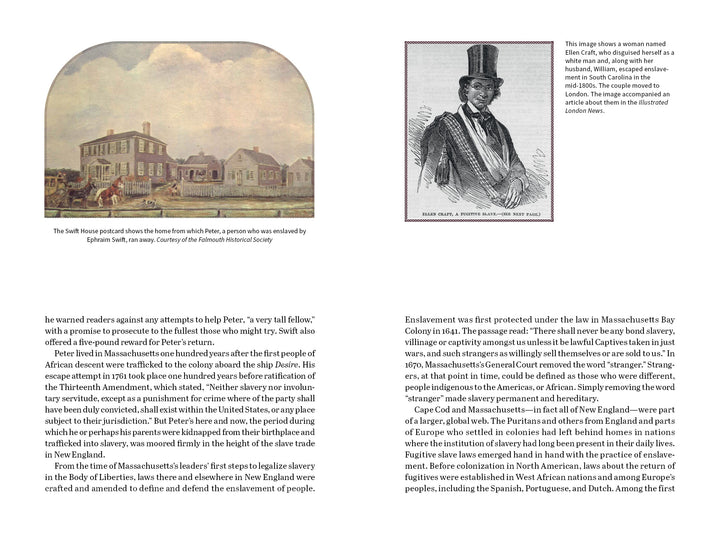 For the Unremembered" by Schiffer Publishing, Ltd. features historic art and text exploring the lives of enslaved people in early Massachusetts and Cape Cod, shedding light on New England slavery's overlooked history.
