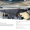 A metal double hook sits on an anvil amid blacksmithing tools, ideal for learning with Schiffer Publishing, Ltd.'s "Contemporary Blacksmithing for Beginners"—great for projects like freestanding double hooks.