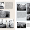A two-page spread from Schifferbooks' "Nose Art of the 5th Air Force: Pin-Ups and More, 1942–1947" displays vintage black-and-white WWII photos showing bomber nose art with pin-up girls and names like Undecided and Under Exposed.