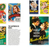 The Art of Classic Crime and Mystery Movies by Schiffer Publishing, Ltd. showcases vibrant posters with bold colors, dramatic fonts, detectives, couples, and shadows from film history, featuring titles like The Big Sleep and Murder, My Sweet.
