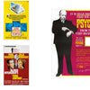 A collage from "The Art of Classic Crime and Mystery Movies" by Schiffer Publishing, Ltd., showcases vintage film posters, including Hitchcock classics like Marnie, Topaz, The Birds, Torn Curtain, and a magenta Psycho poster.