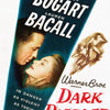 Poster artwork from The Art of Classic Crime and Mystery Movies by Schiffer Publishing, Ltd., featuring Bogart and Bacall in a close-up, bold text, and the tagline: “In danger as violent as their love!”—a true film history highlight.