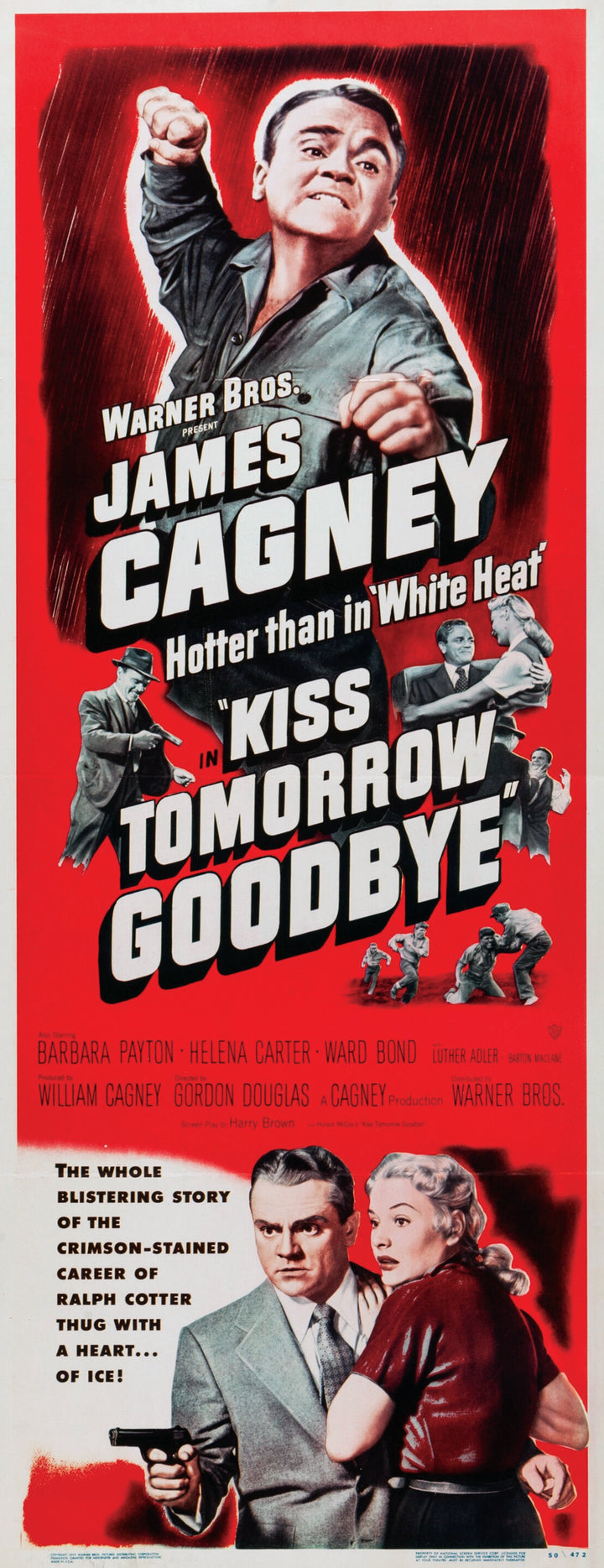 The Art of Classic Crime and Mystery Movies by Schiffer Publishing, Ltd. features vintage posters like Kiss Tomorrow Goodbye, highlighting James Cagney in dramatic red and black tones with bold text for a classic mystery vibe.