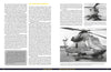 Two black and white photos from Schiffer Publishing, Ltd. show the Kaman H-2 Seasprite: on top, maintenance workers with the helicopter; below, this historic aircraft is parked on grass, viewed from the front left.