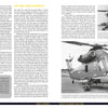 Two black and white photos from Schiffer Publishing, Ltd. show the Kaman H-2 Seasprite: on top, maintenance workers with the helicopter; below, this historic aircraft is parked on grass, viewed from the front left.