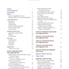 The table of contents from "Collectible Cast Iron" by Schiffer Publishing, Ltd. includes Preface, Acknowledgments, Terminology, collecting market info, foundry marks, pan styles (including cast-iron Bundt pans), and manufacturer appendices.