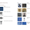 In Collectible Cast Iron by Schiffer Publishing, Ltd., a two-page spread displays color photos of European foundry marks and names, highlighting collectible pans and cast-iron Bundt pans from Germany, France, and Poland in a clear format.