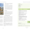 A two-page spread from Schiffer Publishing, Ltd.’s "Starting Your Floral Design Studio": the left page displays a beach art installation photo and guidance on creating quotes for floral projects, while the right shows a sample quote template with itemized fields.