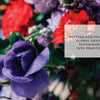 A close-up of vibrant flowers and green foliage features overlaid text: "Chapter 5." Discover eco-friendly flower arranging techniques in Starting Your Floral Design Studio from Schiffer Publishing, Ltd.
