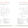 MindfulMoments Crosswords by Schiffer Publishing, Ltd. features Luxurious Linens and Aromatherapy puzzles side by side on a white background, with clues below and hints at the bottom—the clean design is ideal for relaxation.