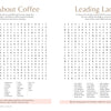 Schiffer Publishing, Ltd.'s MindfulMoments Word Search offers relaxing puzzles like All About Coffee and Leading Ladies, each with word lists and grids for an enjoyable escape.