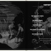 An open copy of Comic Book Apocalypse! by Schiffer Publishing, Ltd. shows a contents page with white text on dark background, including illustrations of a person with a flashlight and a large skeleton. Chapter titles and page numbers are on the right page.